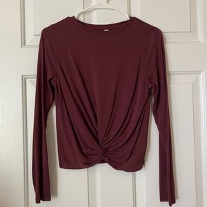 Burgundy workout top